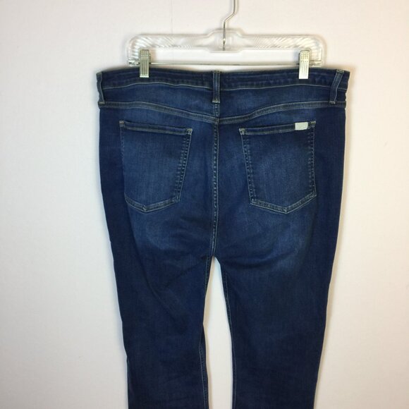 JEN 7 by 7 For All Mankind Jeans Sz 16 Womans Slim Straight High Rise Blue Denim - Picture 15 of 16
